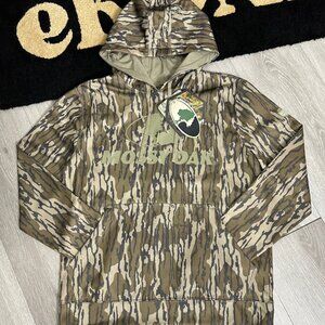 NWT - Mossy Oak Elite Hunting Gear Bottomland Tree Camo Men's Hoodie Size Small